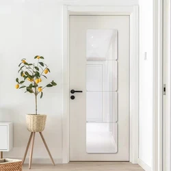 4Pcs Mirror Wall Stickers Dressing Mirror Patchwork Decorative Mirror Bedroom Home Fitting Mirror Acrylic Full Body Mirror