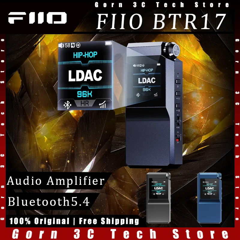 FIIO BTR17 Audio Amplifier Bluetooth Decoding Audio Receiver Wireless Hifi Bluetooth 5.4 Power Amplifier Customized Decording