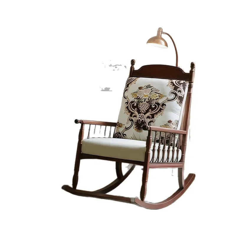 

American retro lazy rocking chair recliner, balcony home leisure chair single sofa chair