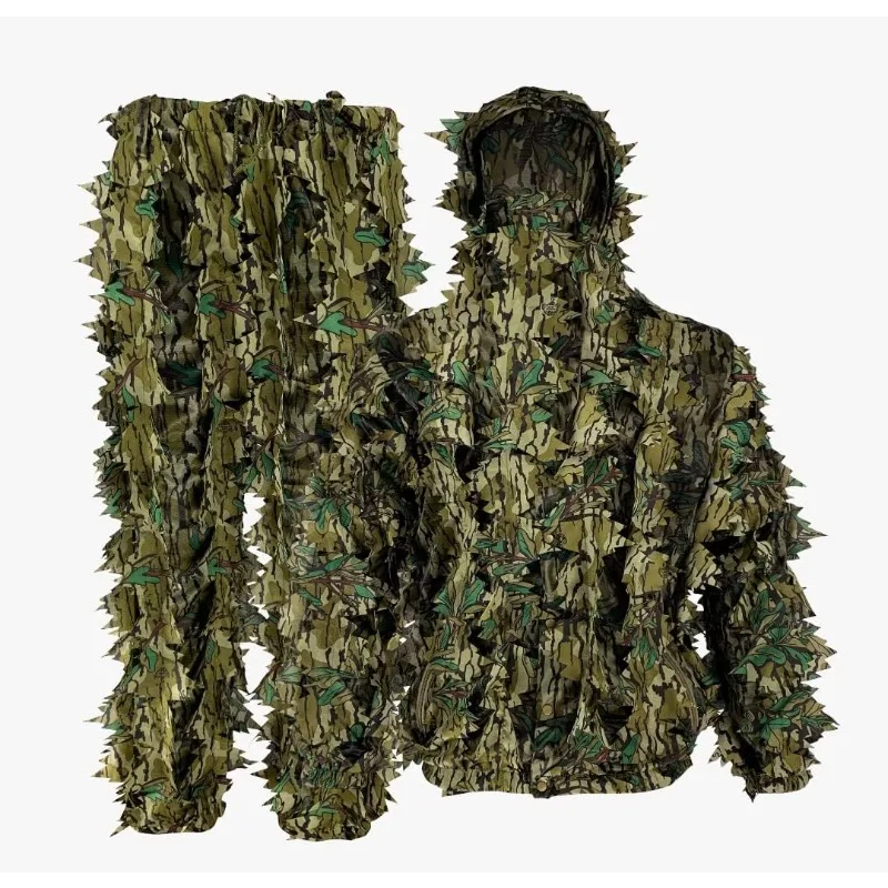 

Leafy Suit - Camo Hunting Suits, Breathable Leafy Jacket, Lightweight & Breathable, Mossy Oak Greenleaf Pattern