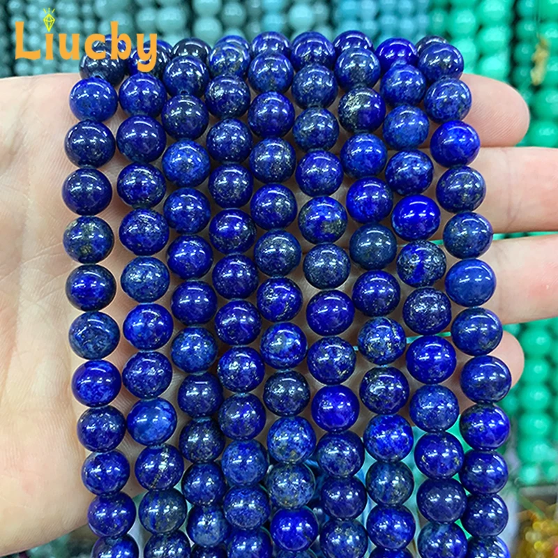 Natural Stone lapis lazuli Blue Rounds bead for Jewelry Making DIY traditional Accessories Bracelets 15