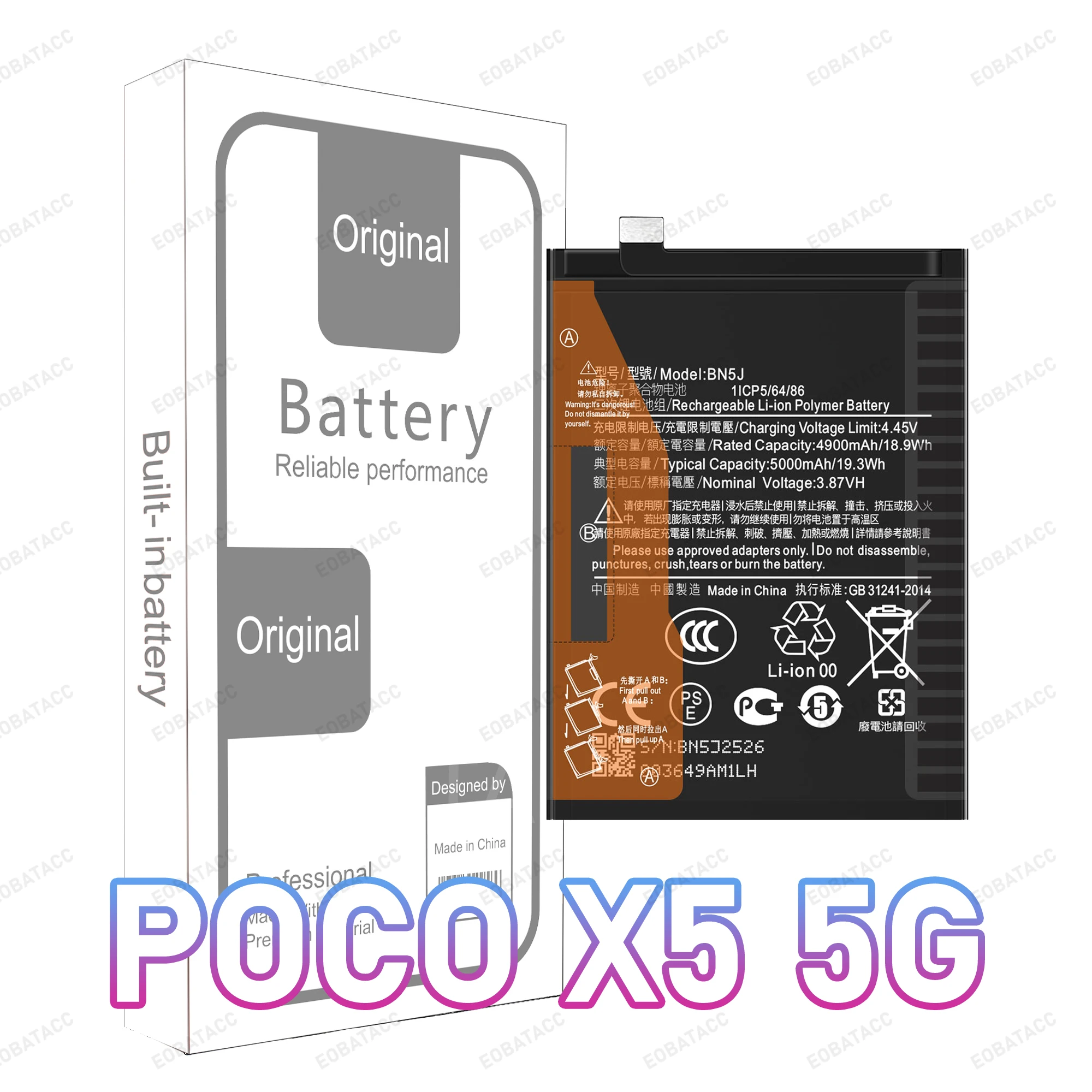 BM57 BM4P BN57 BM5V BN5E High Quality Battery For Xiaomi Poco X2/X3 GT/POCO X3 PRO/X4 GT/POCO X5 5G/Poco X6 Pro 5G Batteries