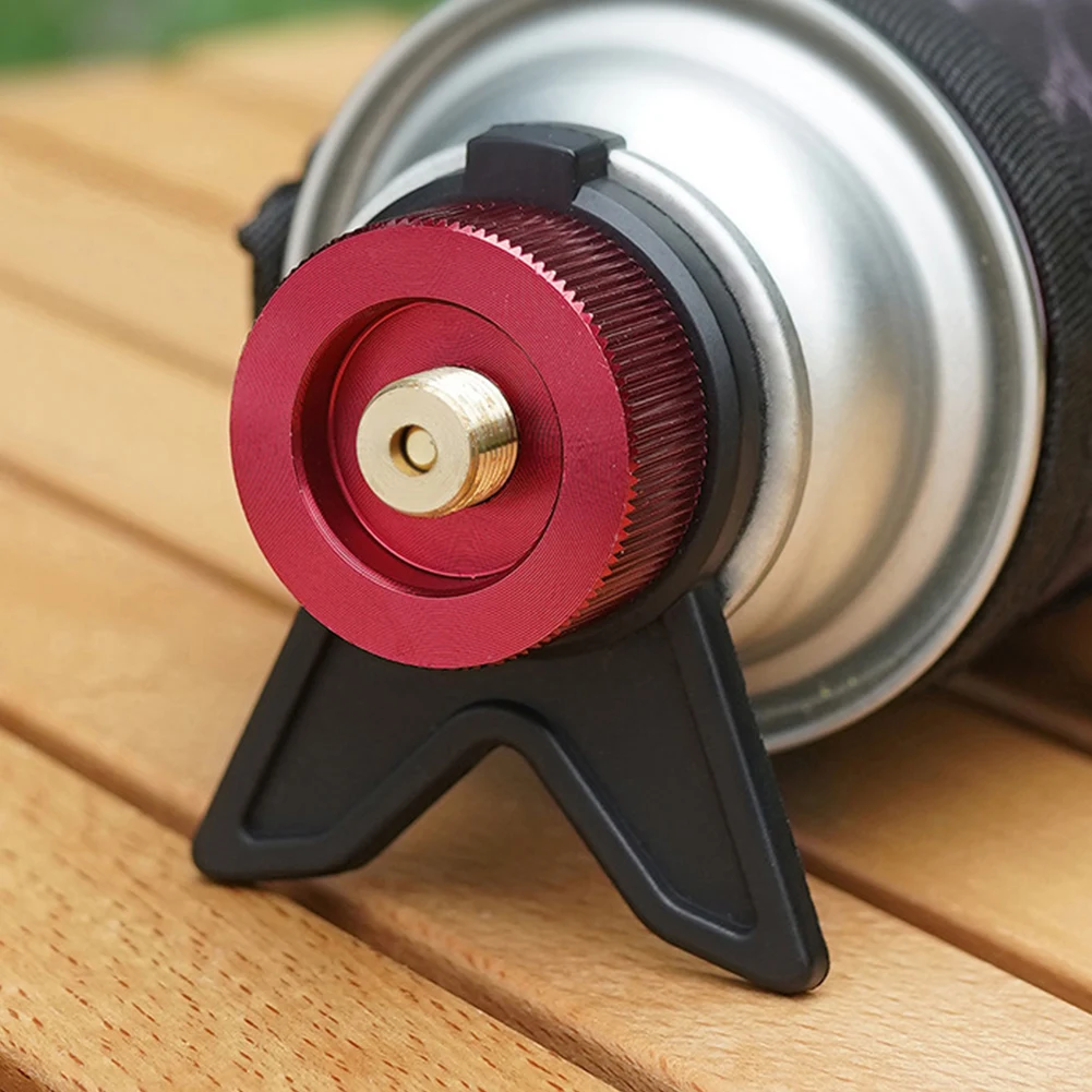 Kartuschenadapter mit fester Anti-Roll-Halterung für Camping-Gaskocher, multifunktionaler Camping-Zubehörteil