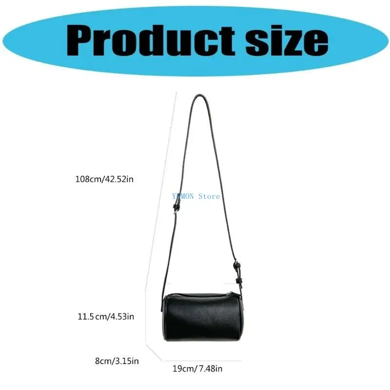 حقيبة كتف D0UD الأنيقة الأسطوانية التي توفر الراحة والوظائف بوياس جلدية كروسة حقيبة يد للنساء والفتيات