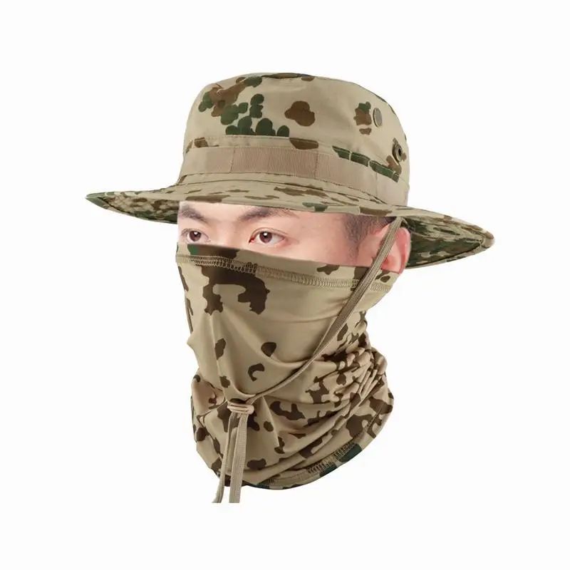 

Boonie Hat With Neck Flap Adjustable Boonie Hats Men Breathable Sun Protection Fishing Hat For Men Summer Men's Sun Hat