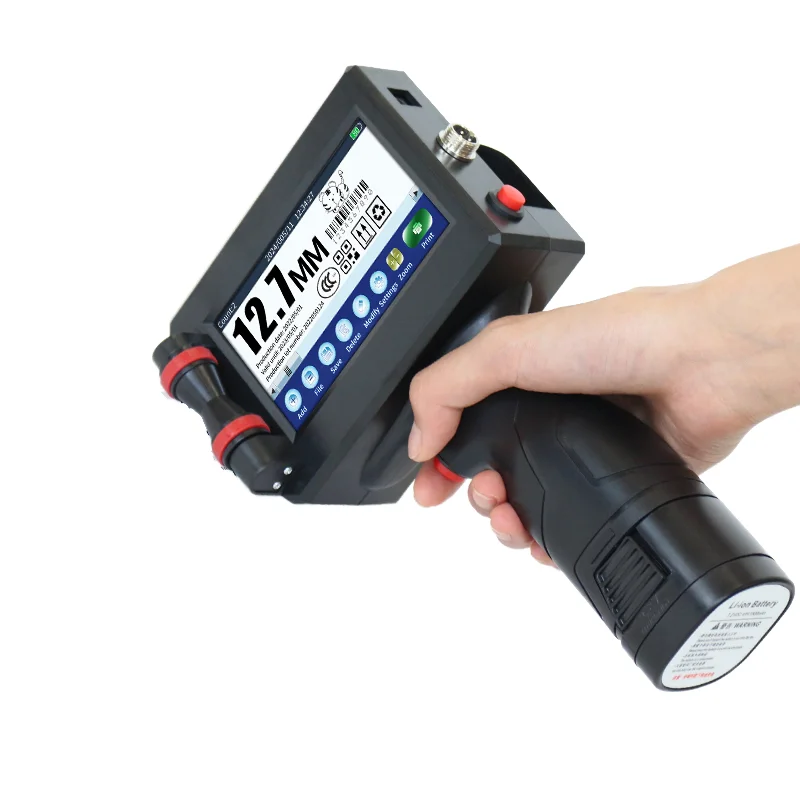 1-12.7mm TIJ Industrial Handheld DX7 Automatic Multifunction Inkjet Label Printer Flex New 1 Year Expiry/Date/Code Batch/Lot