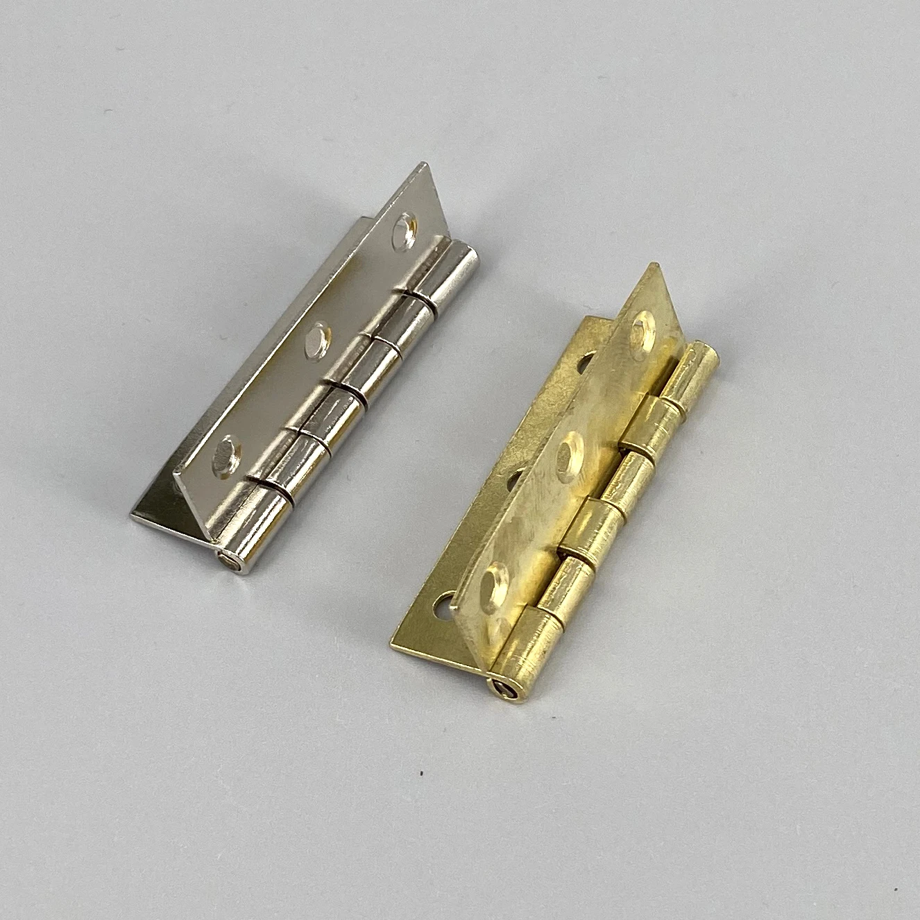 2PCS Folding Butt Hinges Furniture Hardware Door Hinges for Window Cabinet Gate Closet Door Jewelry Box with Screws