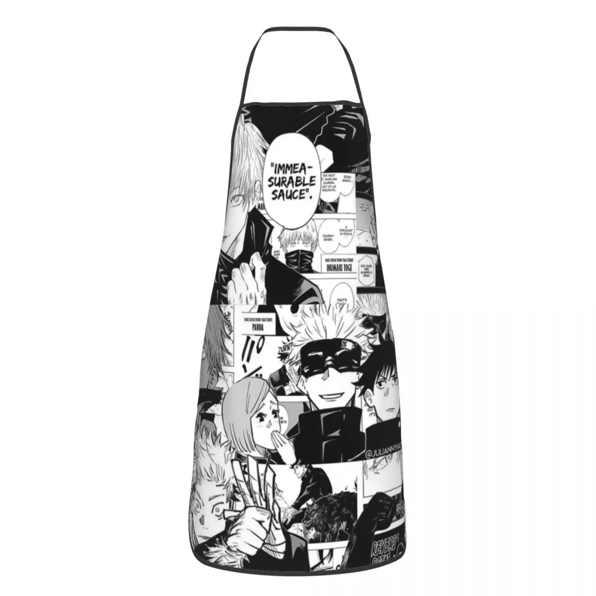 Bib Fashion Anime Jujutsu Kaisen Aprons Men Women Chef Cooking Kitchen Satoru Gojou Yuji Itadori Tablier Cuisine Gardening