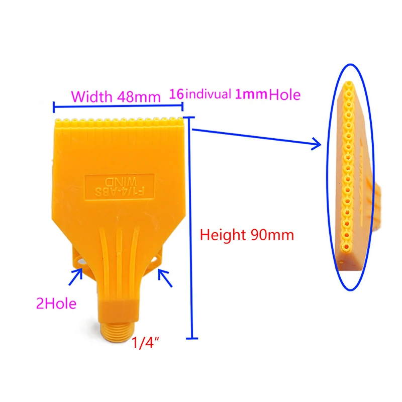 Nozzle ABS Air Knife Nozzle Air Compressed Drying Nozzle Air Blower Wind Jet Nozzle