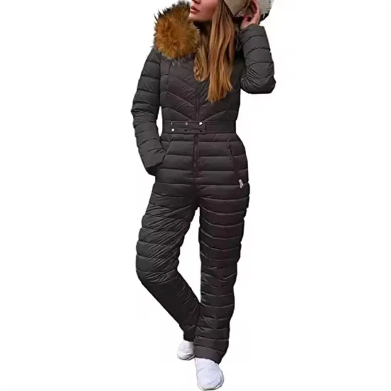 STLF في الهواء الطلق البخاخ معزول قطعة واحدة الدعاوى التزلج مقاوم للماء تنفس امرأة بذلة موضة على الجليد التزلج الدعاوى