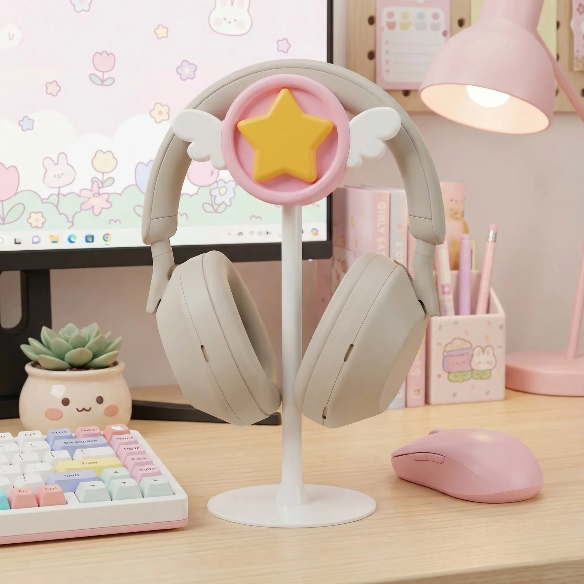ที่วางหูฟังแบบติดศีรษะ สำหรับห - Desk Setup Girly บทวิจารณ์และราคา