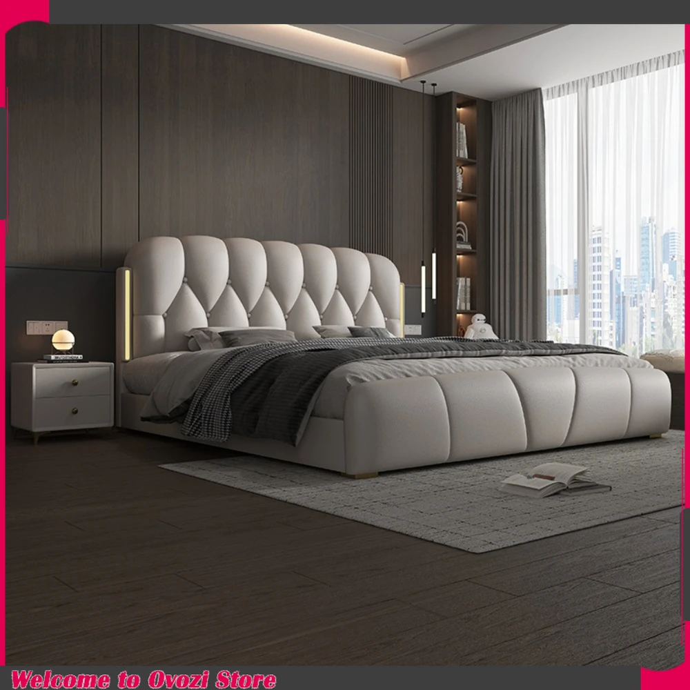 

Nordic Aesthetic Bed Under Storage Unique Girls Modern Double Bed Headboards Luxury Kids Meubles De Chambre Home Furniture