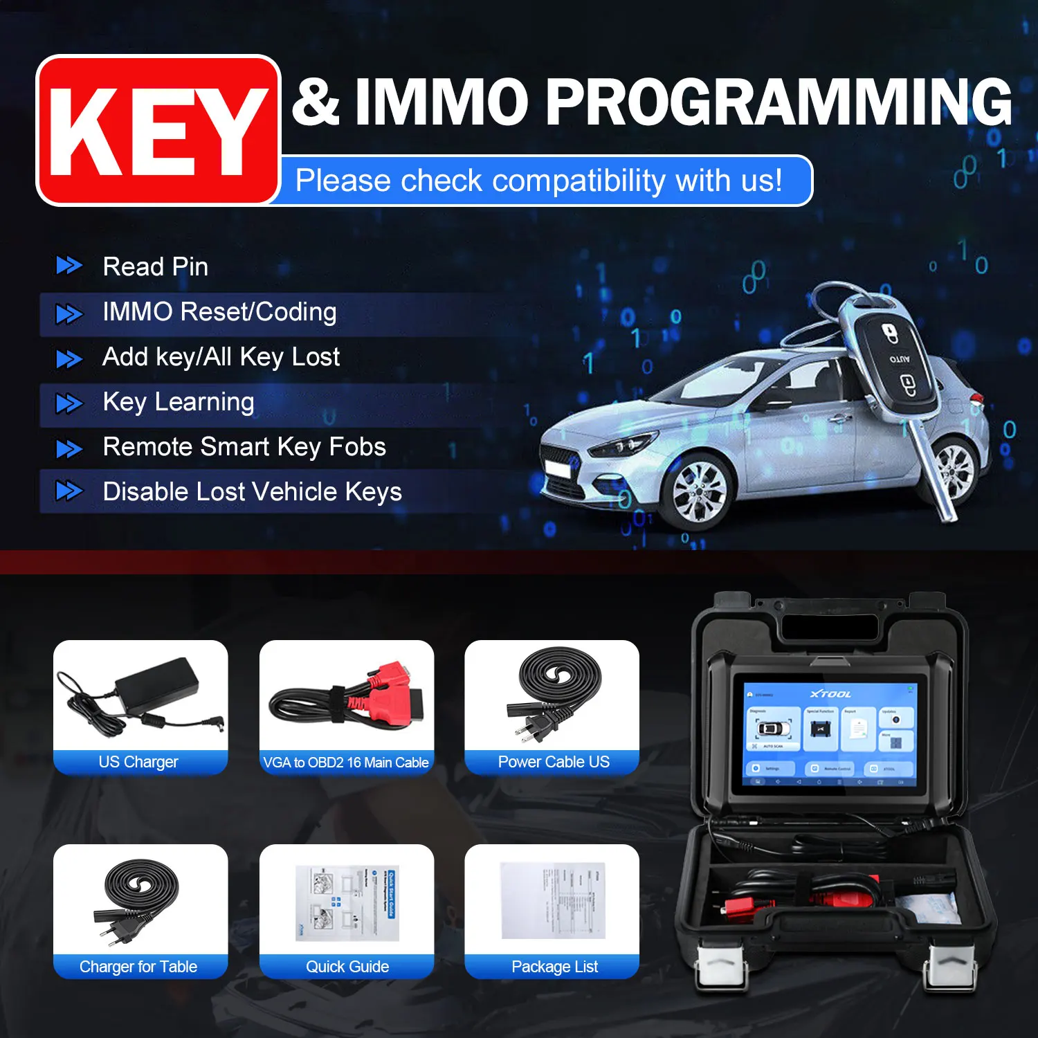 XTOOL D7S Auto Diagnostic Tool, CANFD&DOIP&FCA,ECU Coding,Bi-directional Control Automotive scanner,IMMO,36 Resets,Free Shipping