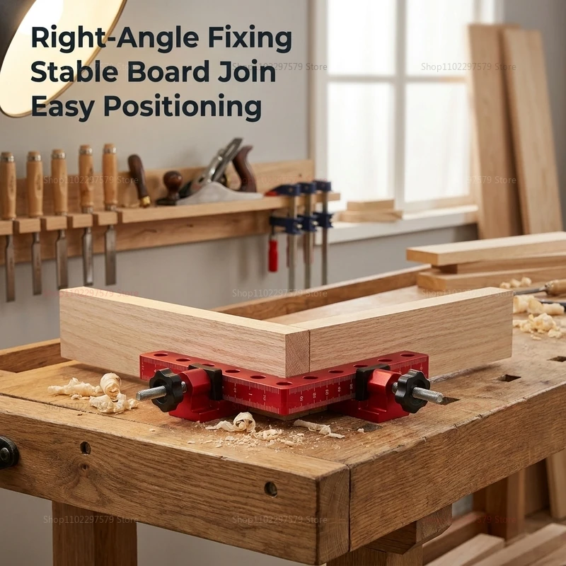 

120/140mm Aluminum Right Angle Clamp 90 Degree Woodworking Corner Clamp Panel Fixing Measuring Tool