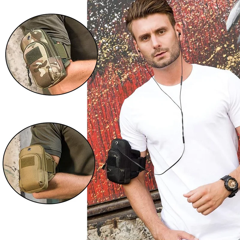 

Tactical Molle Large Arm Bag Running Cell Phone Pouch Outdoor Sports Wrist Bag