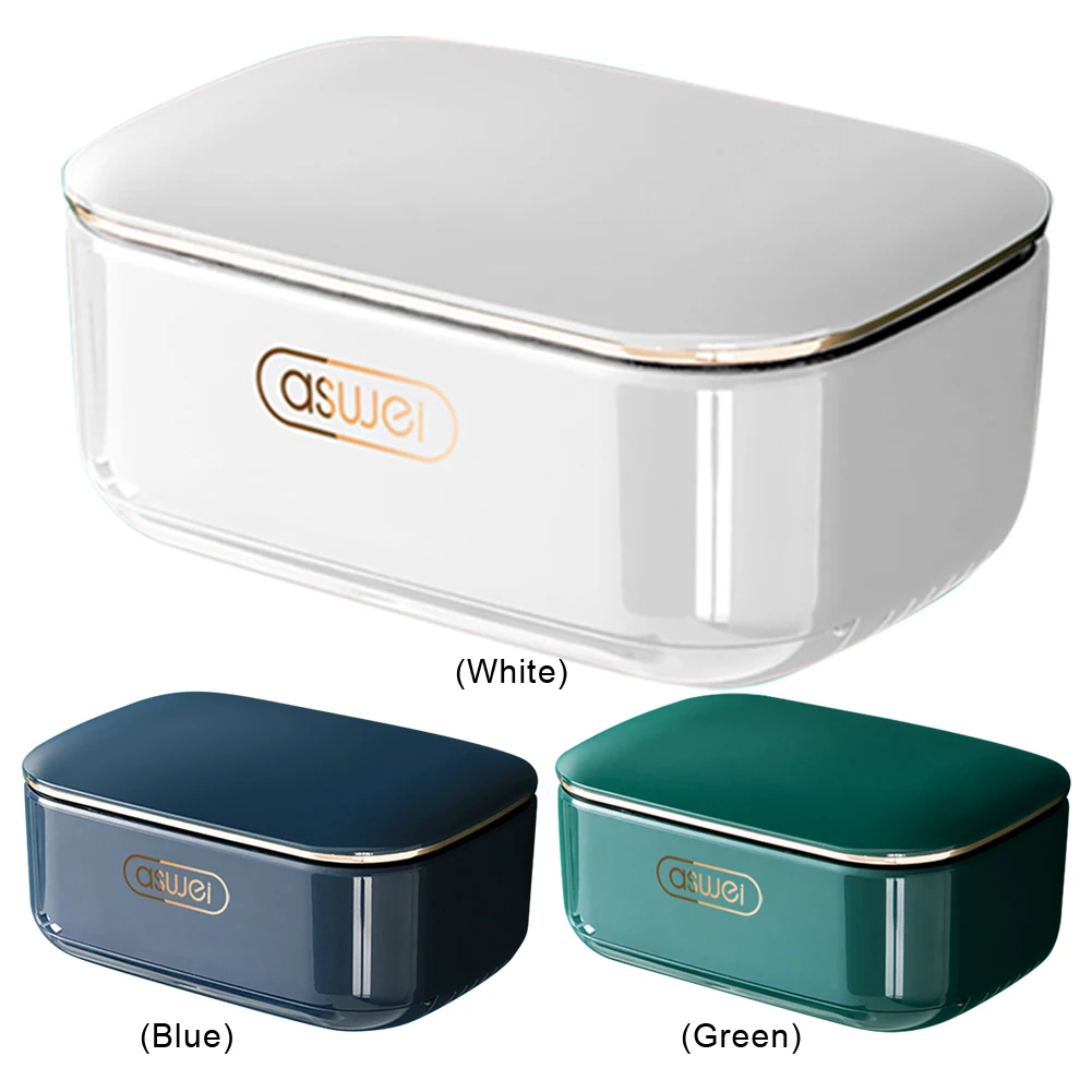 Bar Soap Holder Wall Mounted Soap Dish with Drain Tray and Cover Waterproof Soap Box Double Layer Dustproof Bathroom Accessories