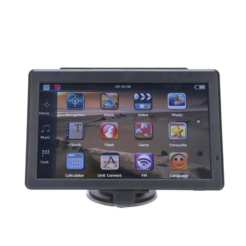 5 Inch Car Navigator GPS Contact Screen Navigation Voice Navigator 128MB 8GB MP3/MP4 FM