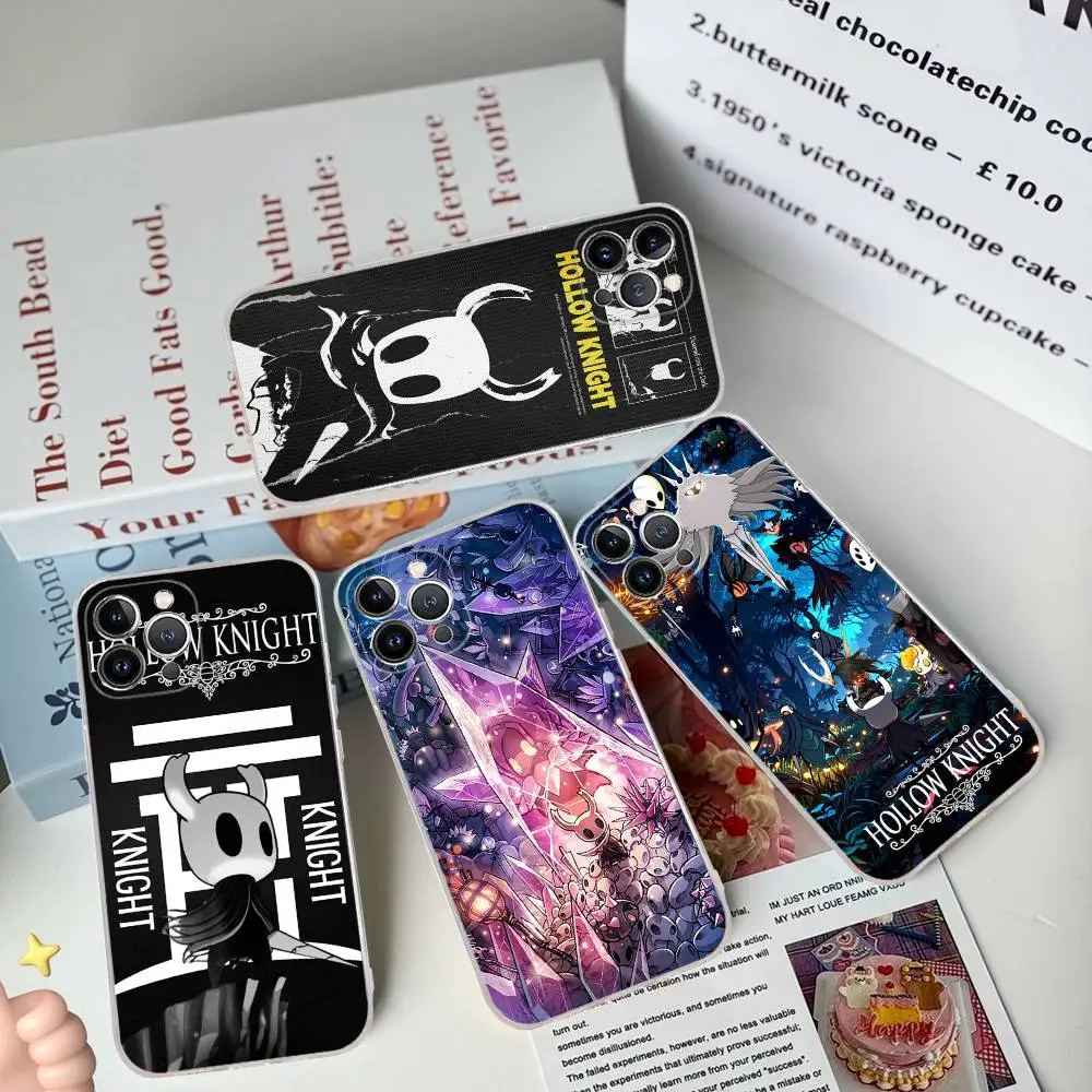 

Hollow Knights Cartoon Phone Case For IPhone 17 16 15 14 13 12 11 Pro Max Plus Soft Cover Personalized DIY