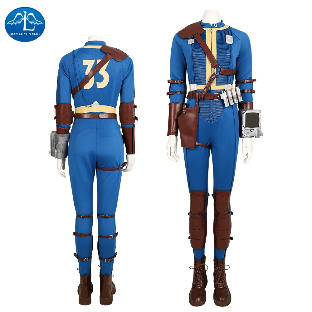 Fall Cos Out Lucy Cosplay Costume Vault 33 Female Survivor Suit Jumpsuit Uniform Props Accessory Halloween Party Women