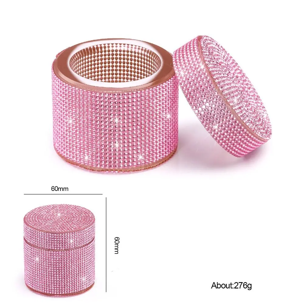 New Square Rhinestone Nail Cup Transparent Solid Color High End Brush Washing Cup Glass Cleaning Container DIY