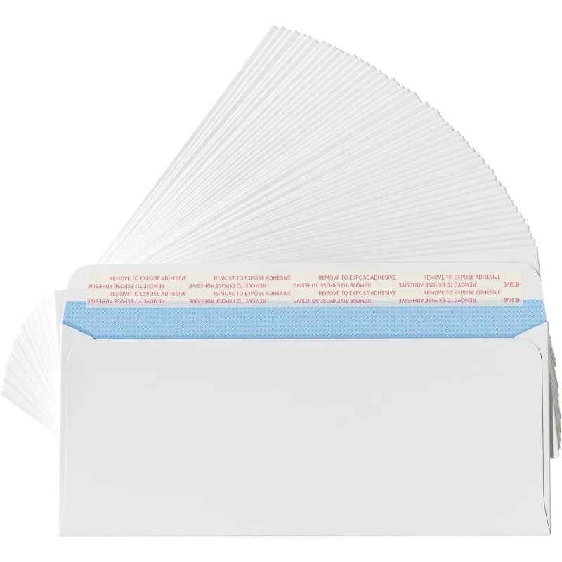 

Tinted Envelopes for Privacy & Business, Peel and Seal, NO Window, Letter Size 4-1/8 x 9-1/2 Inches, 24 LB,White (50 pack)