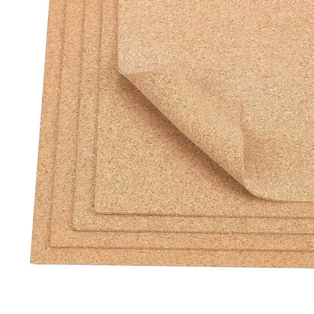 10Pcs 2mm Thickness Cork Insulation Sheets Square Wood Board Mats for Coasters Drawing Picture DIY Crafts Without Self-Adhesive