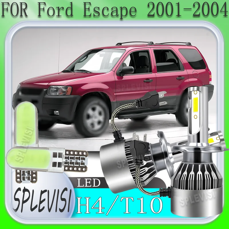 

Высококачественные инструменты не требуется, нет темных пятен, равномерное освещение, прочная светодиодная фара H4 для Ford Escape 2001, 2002, 2003, 2004,