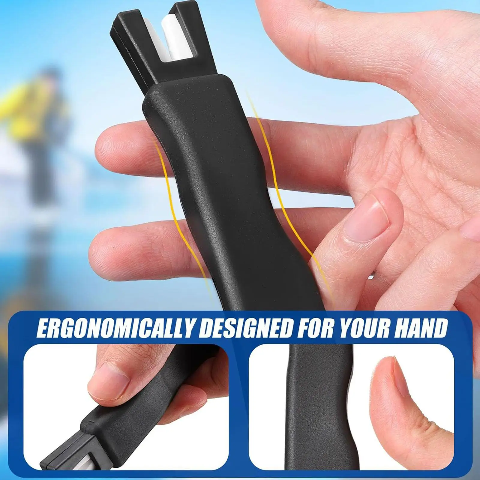 Ice Hockey Shoes Handheld Ice Skate Edge Blade Sharpener Sharpening Stone Tool for Ice Hockey Skates Figure Skating Blade
