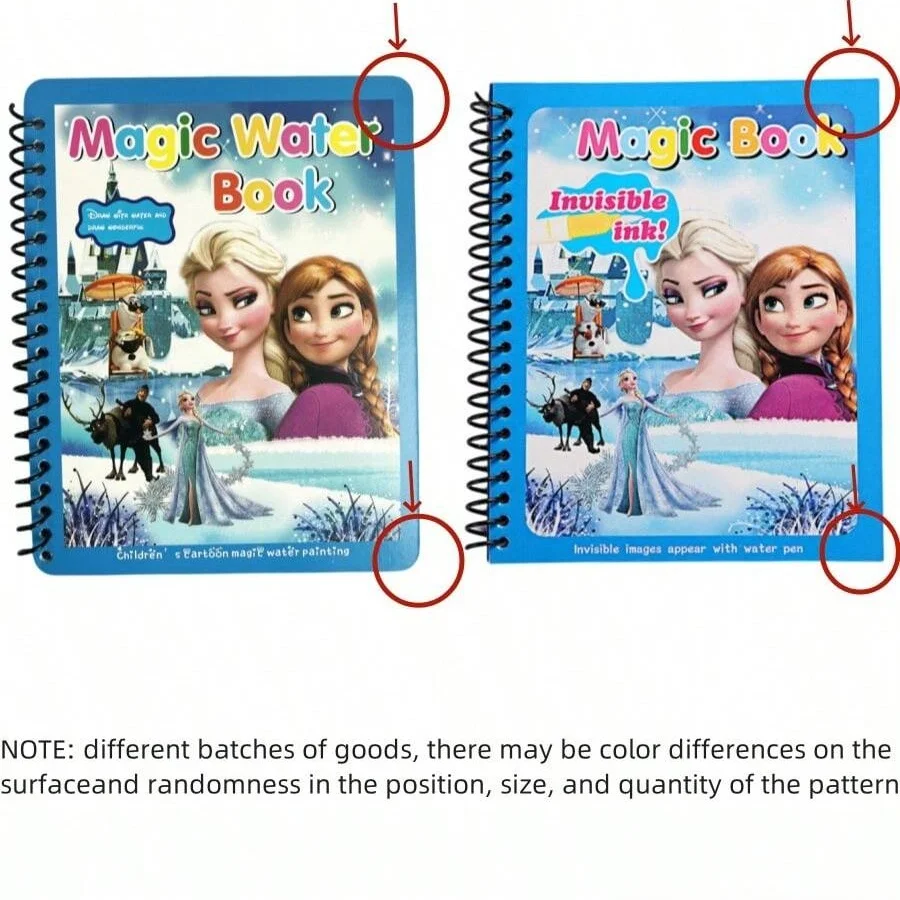 1pc pintura de água congelada desenho graffiti neve branca sofia princesa anime figura aquarela livro mágico para presente festa aniversário