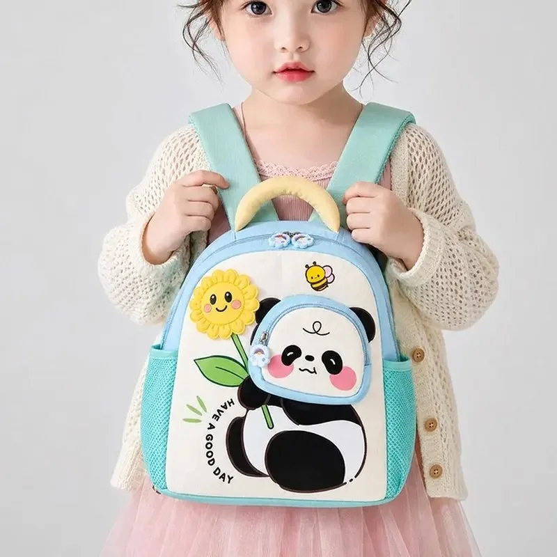 new  Cute 3D Panda Backpack for Toddlers, Cartoon Animal School Bag, Lightweight Kindergarten Daypack ,Kids Travel Rucksack SAC