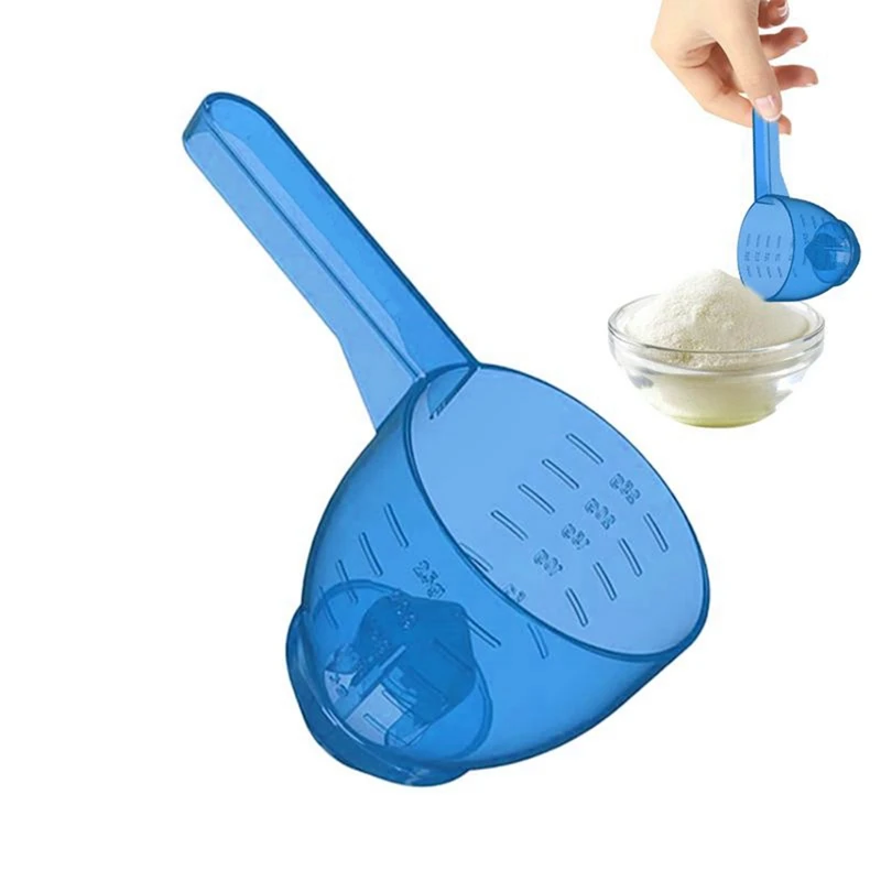 Kitchen Measuring Scoop,Convenient Measuring Spoon, Spill-Proof Portable Leaky Single Measuring Spoon With Scale