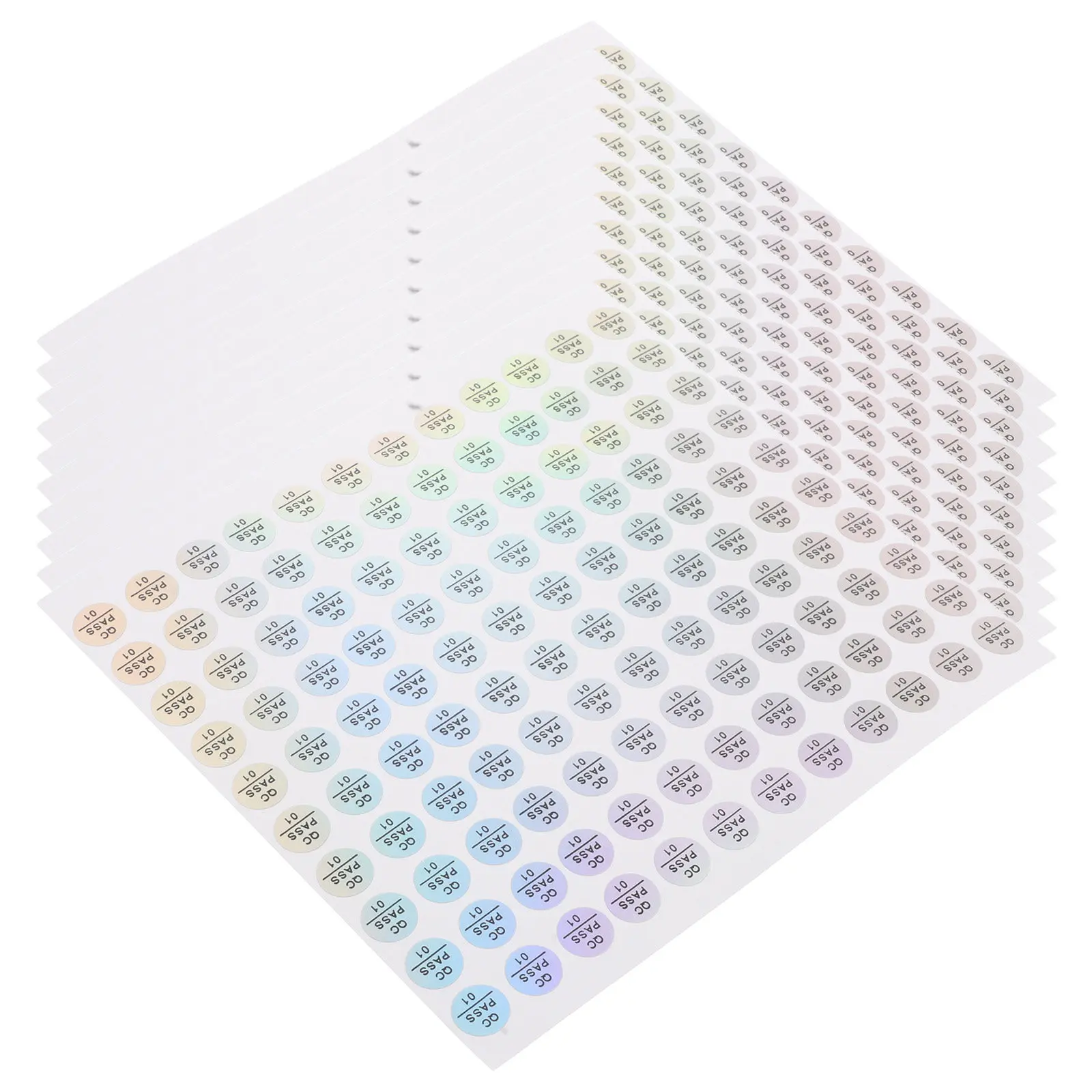 

10 Sheets Qc Stickers Green Quality Control Verified Labels High Visibility Secure Adhesion for Industrial Product