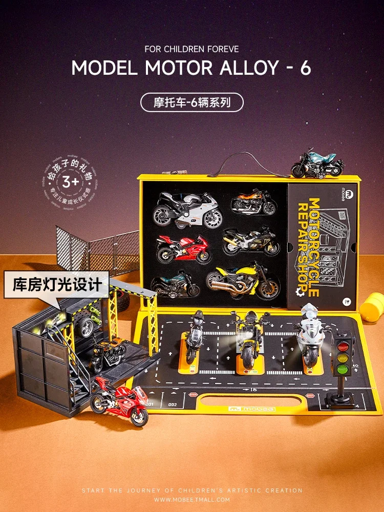 Motorcycle Toy Boy Simulation Alloy Motorcycle Model Racing Children's Return Toy Driver Office