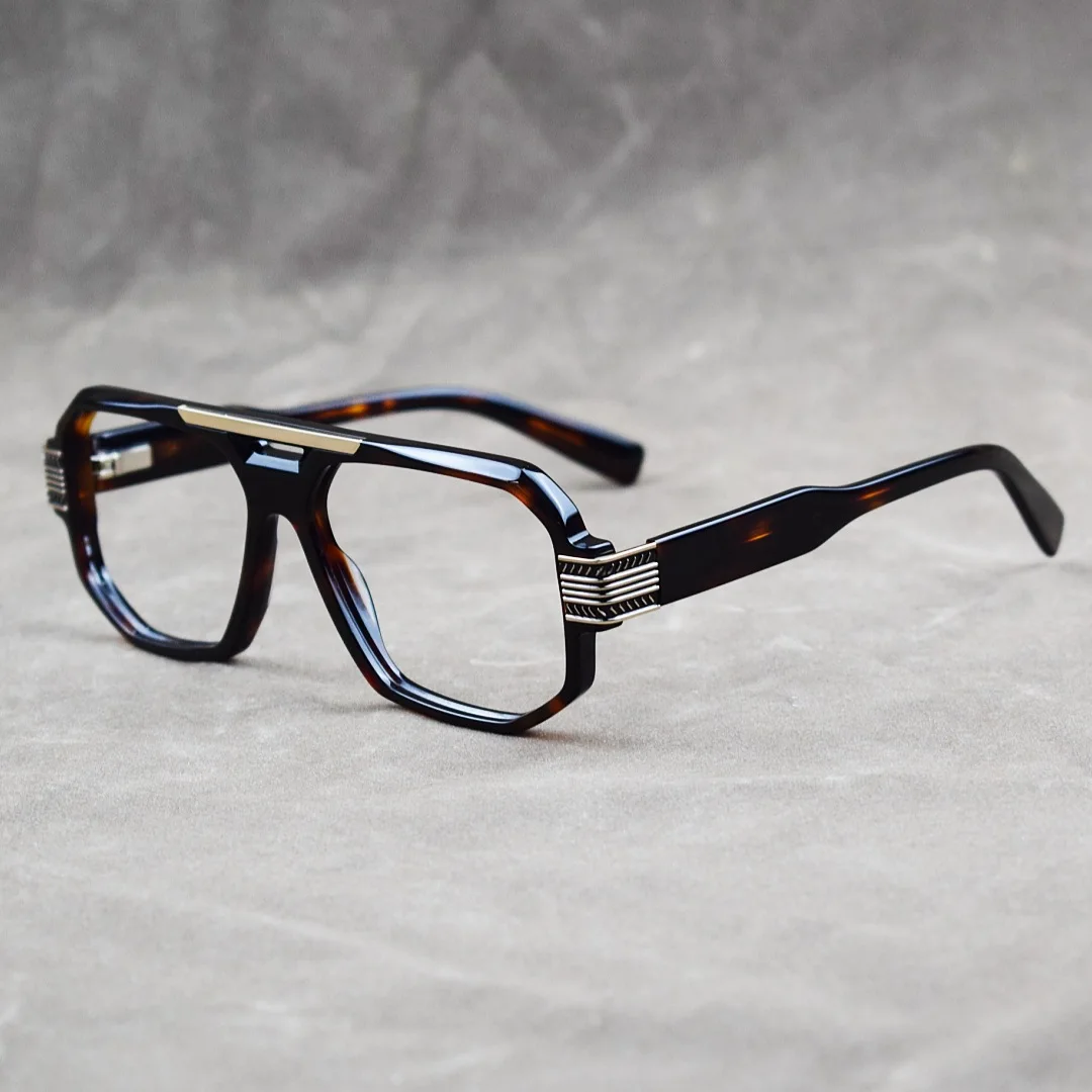 

Top Quality Acetate Aviator Glasses Frames Men Women luxury designer Double Beam Optical Eyeglass Frame Vintage Eyewear