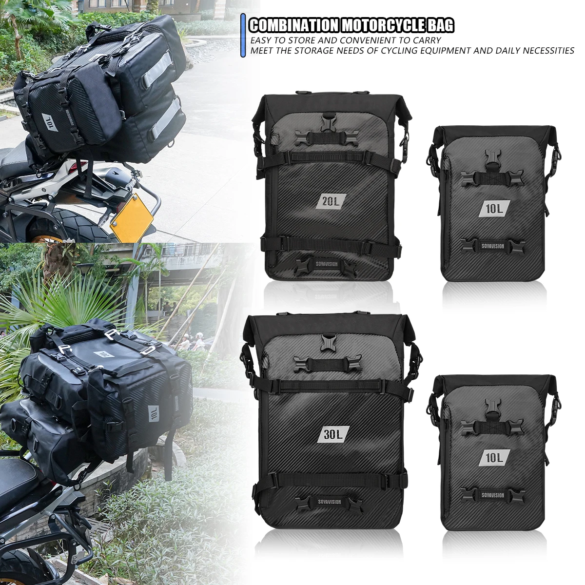 تحطم بار حقيبة السرج الإطار الجانب الوفير الأمتعة لسيارات BMW R1250GS Adventure R1200GS lc لهوندا لسوزوكي لياماها MT09 Mt07