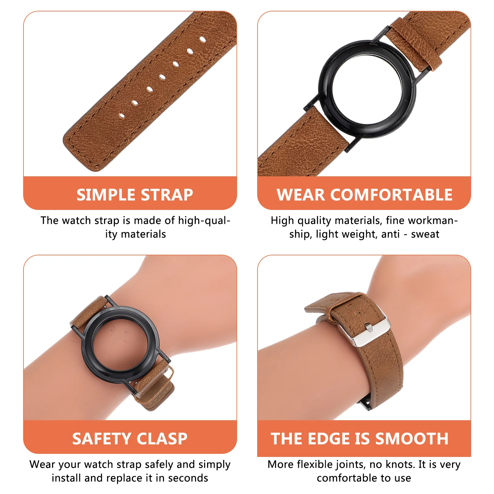 Assista B Capa Circular Oca Pulseira de Moda Leve