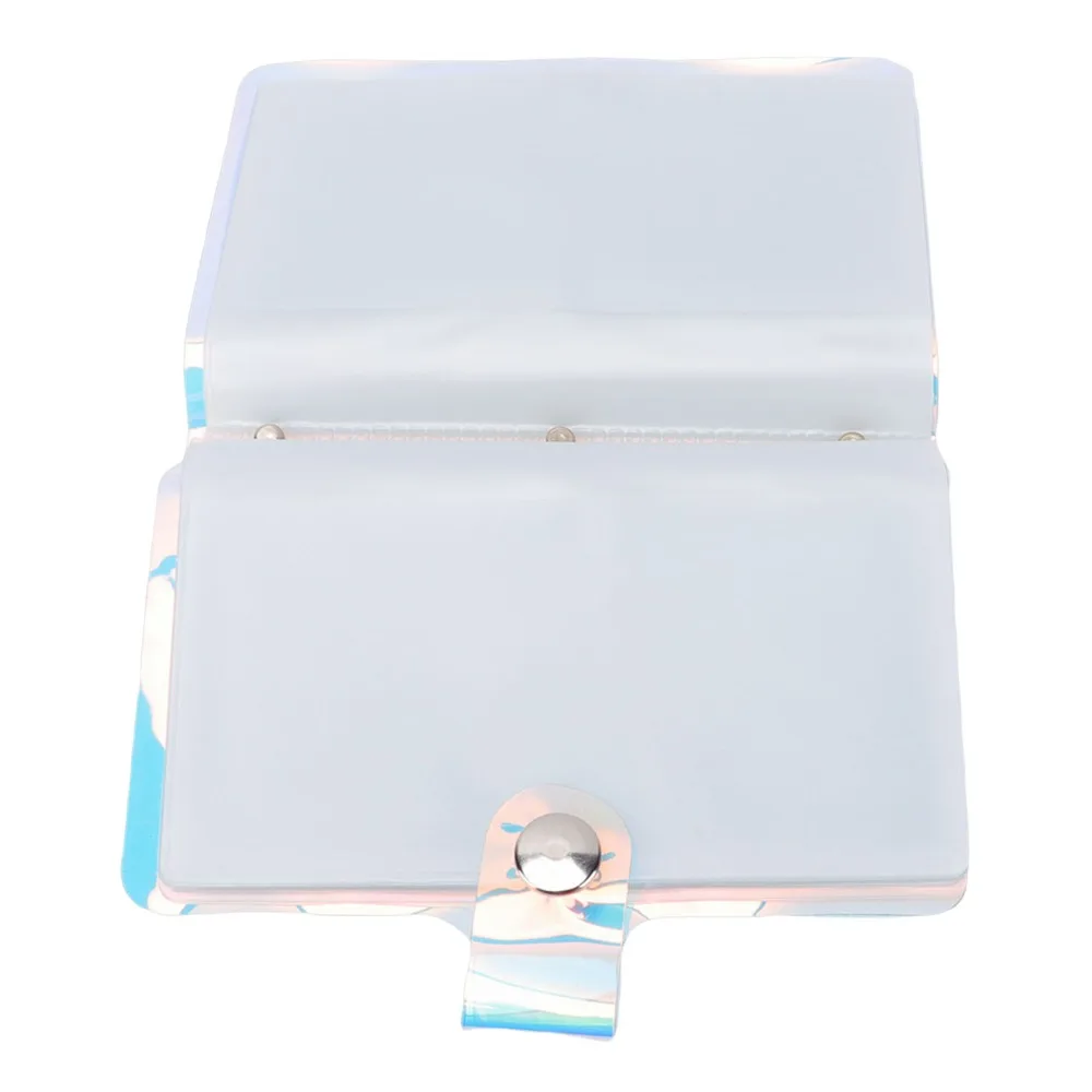 Large Capacity Nail Stamping Plate Organizer 16 Square Slots Transparent Pages Nail Stamp Plate Case Compact Storage Portable