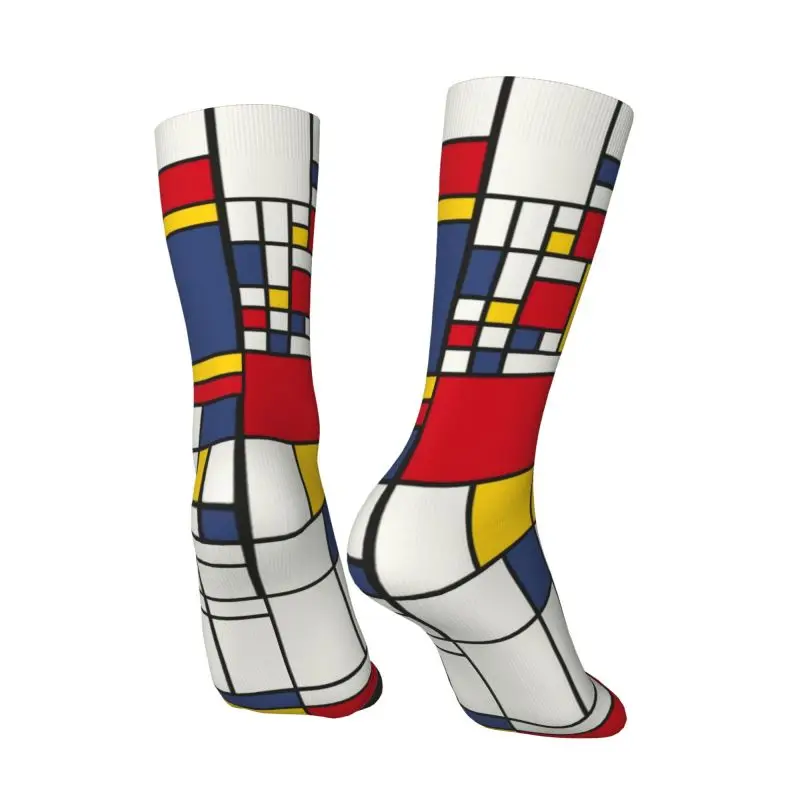مخصص لطيف Piet موندريان الحد الأدنى دي Stijl الجوارب الرجال النساء الدافئة ثلاثية الأبعاد الطباعة الحديثة مجردة الفن كرة السلة جوارب رياضية #3