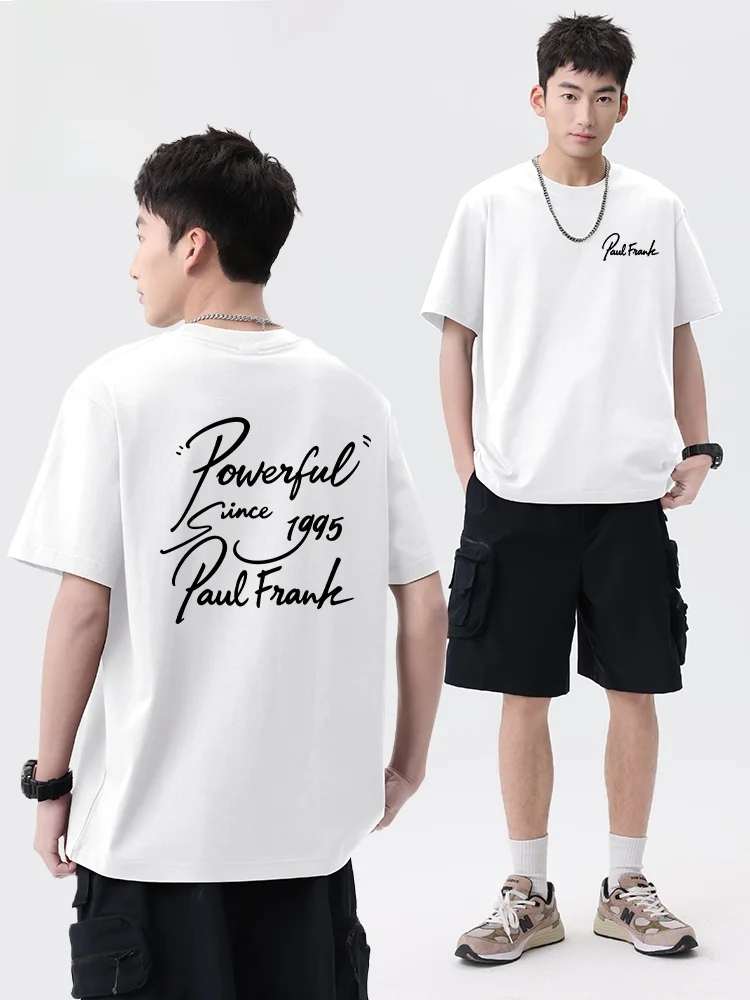 

Футболка с коротким рукавом из хлопка, дышащая, свободного кроя, летняя, повседневная, с круглым вырезом, с принтом, студенческая, топ