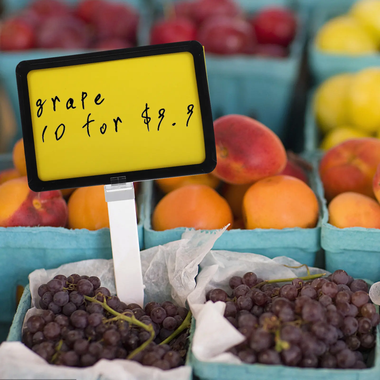 

2 шт. магнитных ценников-индикаторов для полок, многоразовые держатели этикеток с возможностью сухого стирания для розничных магазинов, многофункциональная демонстрационная подставка