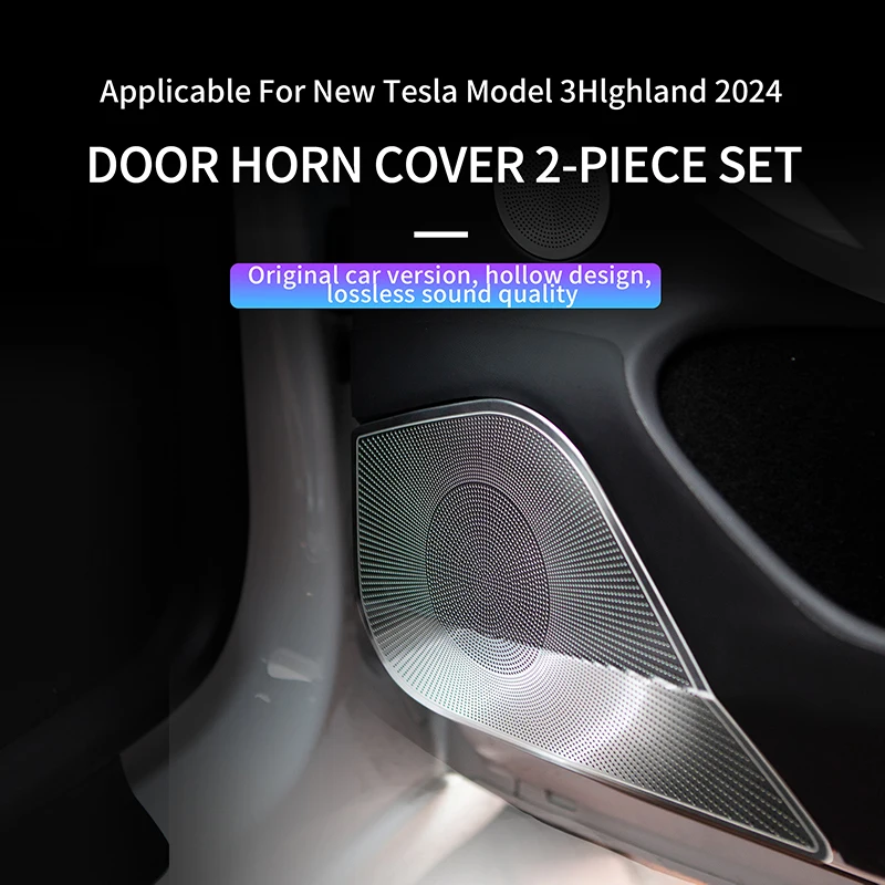 Copertura in corno per Tesla Model 3 Highland Door colonna anteriore tetto posteriore tronco altoparlante cornice Audio pannello Audio modifica