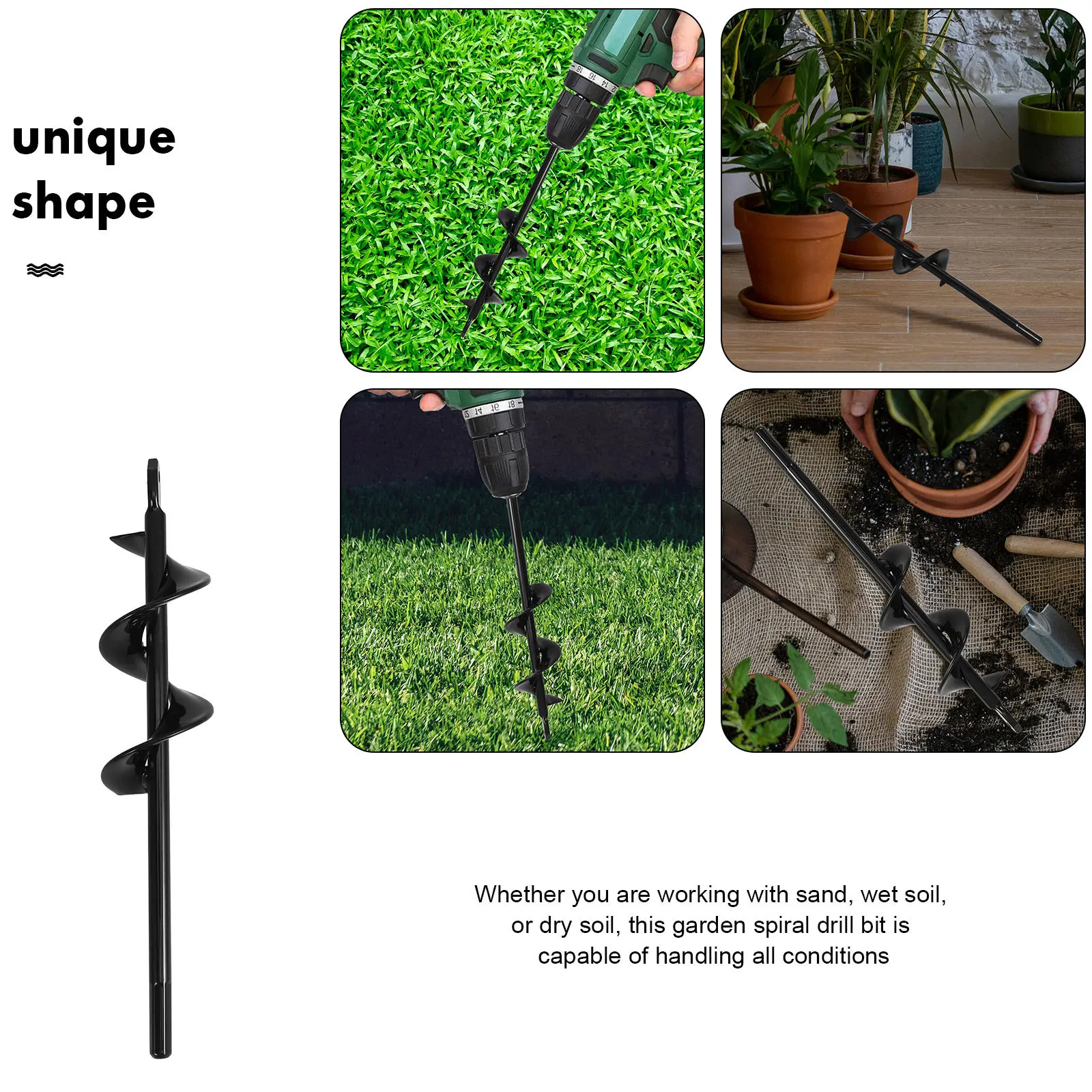 Спиральный бур для садового шн – обзор и цена Auger Drill Attachment