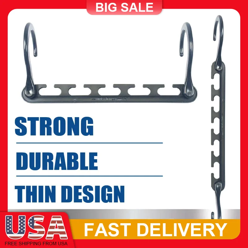 

20Pack Space Saving Clothes Hangers with 360° Swivel Hooks Cascading Hanger Organizer for Closet Dorm Storage