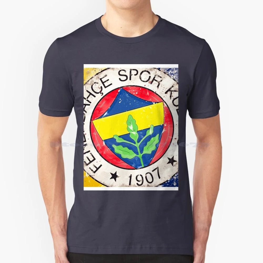 Fenerbahce Colour T Shirt 100% Cotton Tee Fenerbahce 1907 Fenerbahce Sk Fb Turkish Football Team Soccer Super League Super Lig