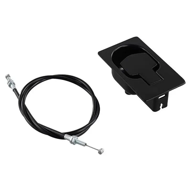 For Deck Chair And Garden Pull Handle Replacement Set- Black Aluminium Alloy With 85Cm Cable(1 Set)-AA26
