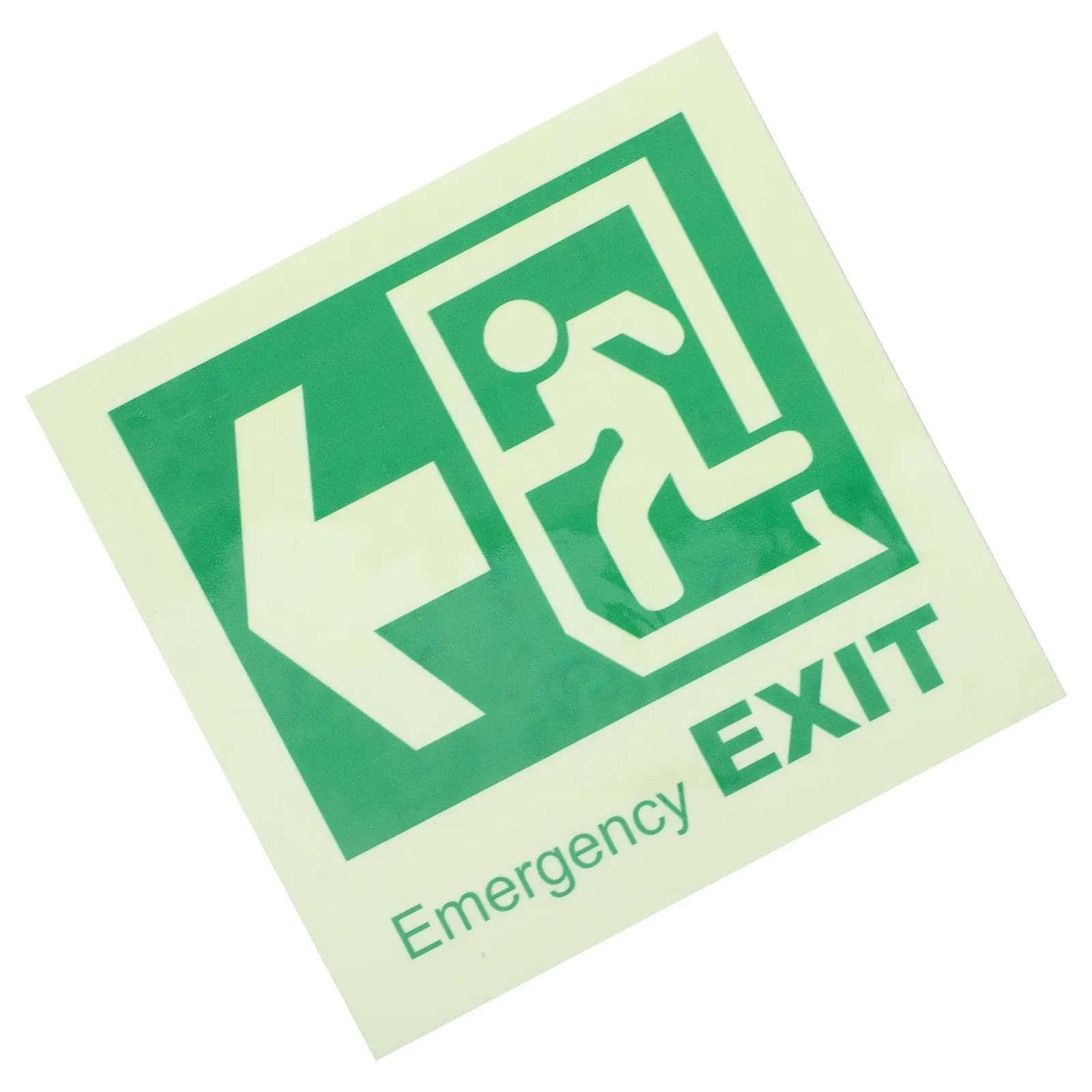 Glow in Exit Sign Self Adhesive Floor Guide Sticker for Supermarkets Malls Cinemas Bars High Visibility Safety