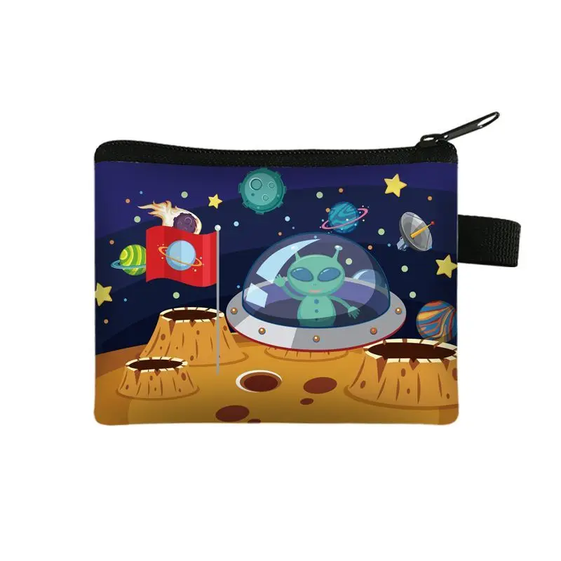 Astronaut Coin Purse Cartoon Space Creative Hand Bag Porte Monnaie Femme Mini Bag Man Wallet Pochette Sac Card Holder Coin Bag