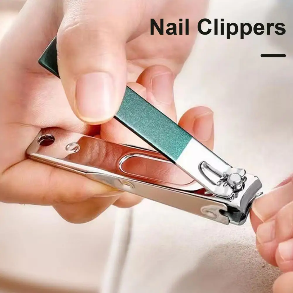 Easy Grip Nail Clipper Stainless Steel Nail Clippers Set with Anti-splash Design Manicure Pedicure Kit for Foot Care Grooming