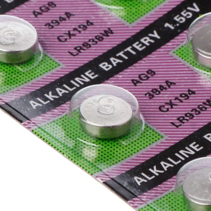 Batería alcalina AG9 1,55 V, moneda, pilas para reloj LR936 394 SR936SW 194 V394, para Control remoto, 10 Uds.