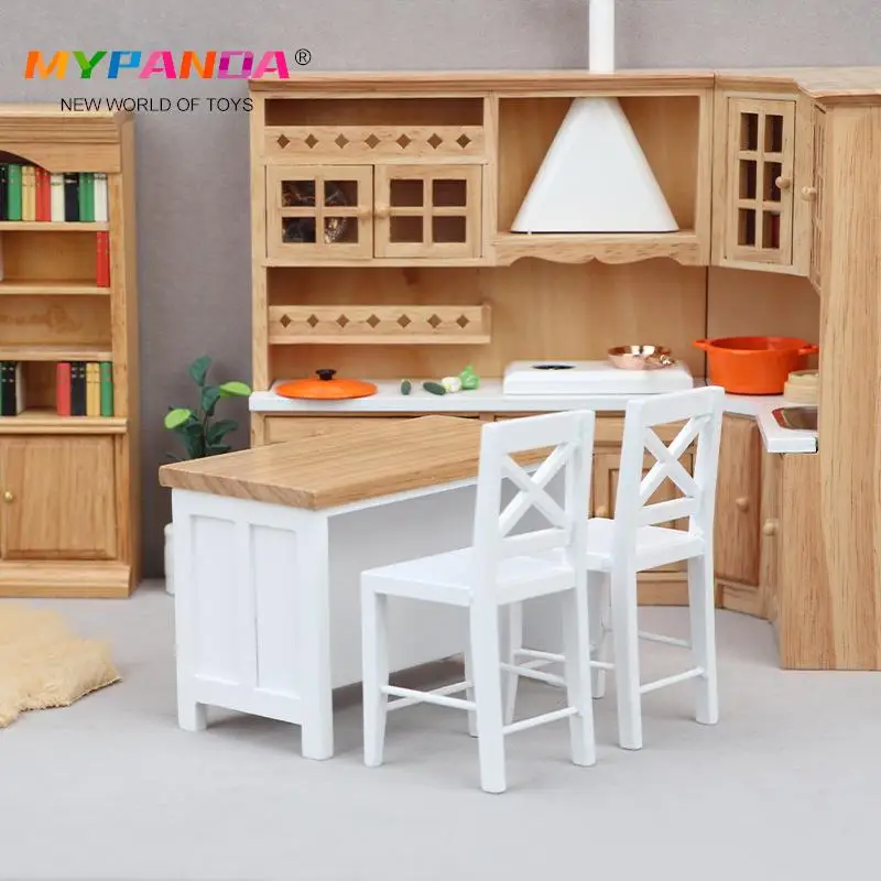 

1Set 1:12 Dollhouse Miniature Dining Table Chair Bar Counter Model Furniture Decor Toy Doll House Accessories